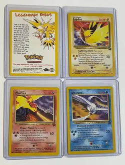 Pokemon Legendary Birds Articuno,Moltres,Zapdos Black Star Promo Card Set WOTC - Image 1