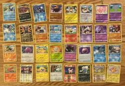 Pokemon TCG Mixed Lot Bundle 64 Pokemon Reverse Holo Cards - Image 1