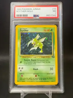 🌈 Scyther 1999 Jungle 10/64 Holo Pokemon Card Rare - PSA 7 - Image 1