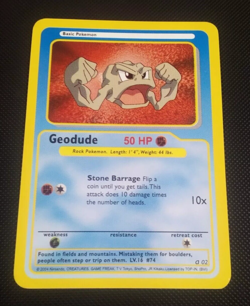 Geodude Funskool Pokemon Card 2004 India Vintage Trading Card Rare US Seller - Image 1