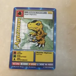 Digi-Battle Card Game Agumon St-01 NM Fresh Pull - Image 1