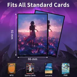 MTG Card Sleeves(Fantasy Lotus) Magic The Gathering Fantasy Black Lotus - Image 4