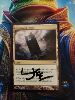 MTG Command Tower From Commander 2013 Signed By Artist LP - Image 1