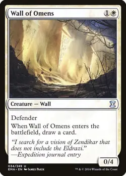 WALL OF OMENS mtg NM-M Eternal Masters Unc - Image 1