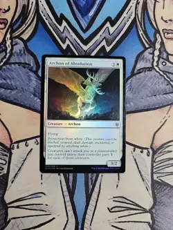 1x Archon of Absolution FOIL - NM Throne of Eldraine ELD MTG Magic - Image 1