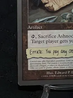 Magic the Gathering Ashnod’s Coupon - Unglued ~LP~ MTG - Image 5