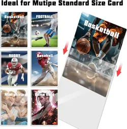 600 Counts Card Sleeves, Clear Baseball 600 Pack, Matte - Image 2