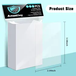 600 Counts Card Sleeves, Clear Baseball 600 Pack, Matte - Image 4