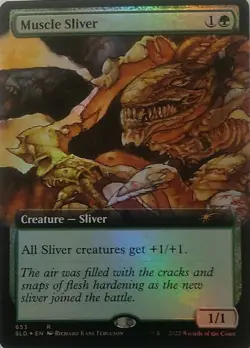 1 x Muscle Sliver - Foil - Extended Art - Secret Lair - NM-Mint - MTG - Image 1