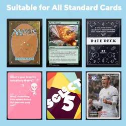 60CT MTG Card Sleeves, Textured Back Art Sleeve, Sleeves Matte Black - Image 5