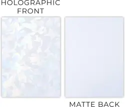 100 White Holographic Card Sleeves Perfect Fit Shiny Trading - Image 2