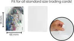 100 White Holographic Card Sleeves Perfect Fit Shiny Trading - Image 4