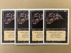 MTG 4x Terror Revised OLD SCHOOL Pauper Magic the Gathering x4 LP - Image 1
