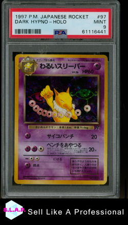 DARK HYPNOS POKEMON HOLO TEAM ROCKET 97 1997 JAPANESE PSA 9 - Image 1