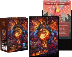 100 MTG Card Sleeves with 100 Inner Sleeves, Textured Back Art Mountain - Image 2