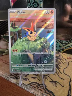 Pokemon Victini black Star Promo 208 illustration Rare Black Bolt/white Flare NM - Image 1
