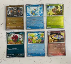 Pokemon Black Bolt/White Flare Pokeball Reverse Holo Bundle x6 Cards - Image 1