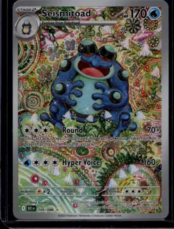 Pokemon TCG Seismitoad 105/086 Black Bolt Illustration Rare NM - Image 1