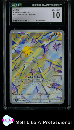 JOLTIK POKEMON ILLUSTRATION RARE STELLAR CROWN 150 2024 ENGLISH CGC 10 - Image 1