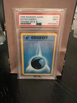 Pokemon Card Water Energy 102/102 Misty's Trainer Deck B Graded PSA 9 MINT - Image 1