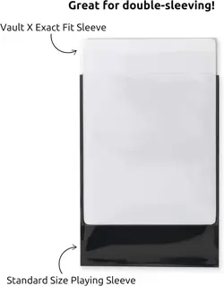 Vault X Exact Fit Trading Card Sleeves, Soft, High Clarity, 100 Pack, Clear - Image 2