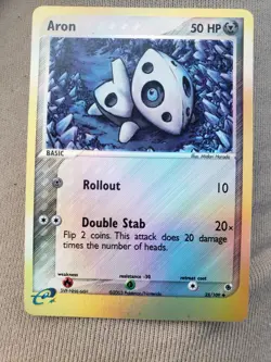 Pokemon TCG Aron 25/109 Ruby and Sapphire Reverse Holo NM - Image 1