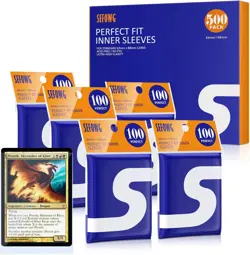 500 Pack Perfect Fit Card Sleeves, Inner Sleeves Ideal for 500 PCS, Clear - Image 1