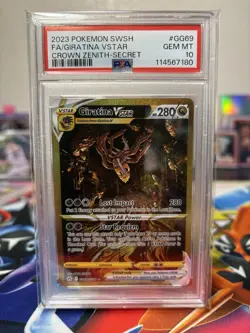 2023 Pokemon Sword & Shield Crown Zenith - Gold Full Art Giratina VSTAR - PSA 10 - Image 1