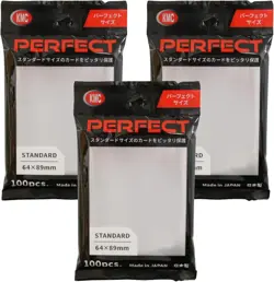 KMC 100 Pochettes Card Barrier Perfect Size Soft Sleeves, 3 Pack/Total Clear - Image 1