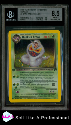 DARK ARBOK POKEMON HOLO TEAM ROCKET 1ST EDITION 2 2000 GERMAN BGS 8.5 - Image 1