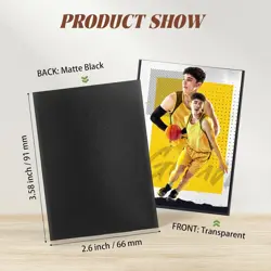 OHE 500 Counts Card Sleeves, Matte Black Baseball 500 Pack, - Image 3