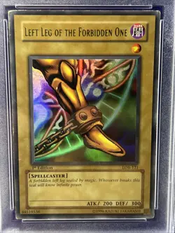 Yugioh Left Leg Of The Forbidden One 1st Edition LOB-121 PSA 3 - Image 3
