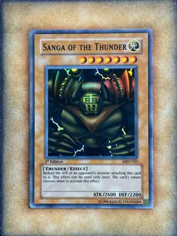 Yugioh Sanga of the Thunder MRD-025 Super Rare 1st Ed NM - Image 1