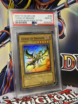 PSA 10 YU-GI-Oh! Legend Of Blue Eyes LOB-006 Curse Of Dragon 1st Edition - Image 1