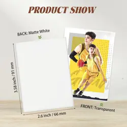 OHE 200 Counts Card Sleeves, Matte White Baseball 200 Pack, - Image 3