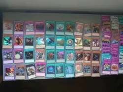 Yugioh 80 Card lot bundle includes rareU shiny stuff, exact as pictured YUG19 - Image 1