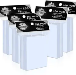 500Pcs Soft Clear Card Sleeves, Polypropylene (PP) Standard clear, 500p - Image 1