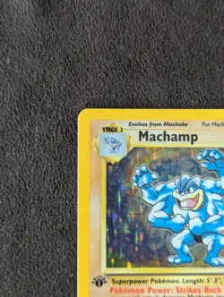 1999 Pokemon TCG Machamp Base Set Holo Rare Card 8/102 NM 1st Edition - Image 4