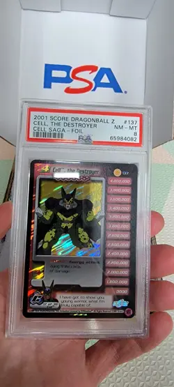 PSA 8 LIMITED FOIL Cell the Destroyer 137 Dragon Ball Z DBZ Personality Card - Image 2