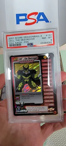 PSA 8 LIMITED FOIL Cell the Destroyer 137 Dragon Ball Z DBZ Personality Card - Image 5