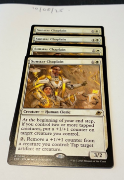 Magic the Gathering MTG Sunstar Chaplain x4 Rare Cards NM/M Eternities - Image 1