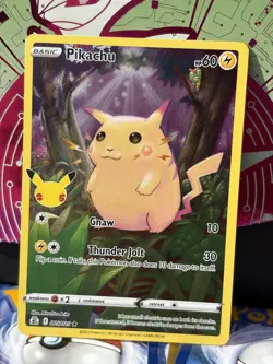 Pikachu 005/025 Full Art NM - 25th Anniversary Celebrations Pokemon Card English - Image 1