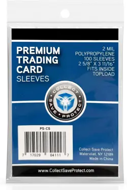 100 Premium Penny Sleeves - Ultra-Clear 2mil Trading Card Protectors Clear - Image 1