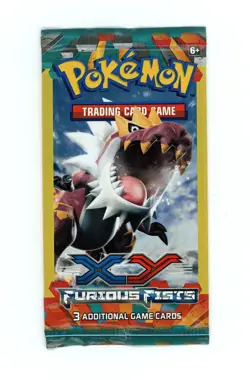 Pokemon Card - Furious Fists - 3 Card Booster Pack - New Factory Sealed - Image 1