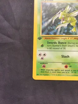 Pokemon Cards: 1st Edition Jungle Rare: Scyther 26/64 - Image 5