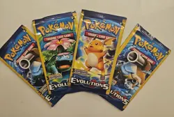 POKEMON XY EVOLUTIONS 3 Card Mini Booster Packs x 4 - Image 1