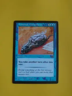Temporal Manipulation. Portal Second Age. Heavy play. Magic the Gathering Card. - Image 1