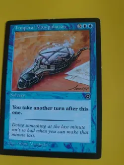 Temporal Manipulation. Portal Second Age. Heavy play. Magic the Gathering Card. - Image 2