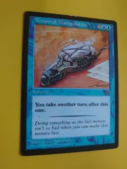 Temporal Manipulation. Portal Second Age. Heavy play. Magic the Gathering Card. - Image 3