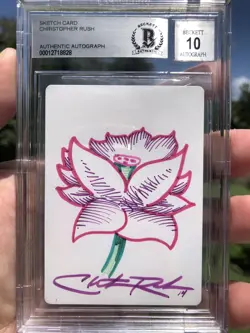 BLACK LOTUS, ARTIST SKETCH / PROOF, MAGIC MTG, POWER 9, CHRISTOPHER RUSH, BAS 10 - Image 1